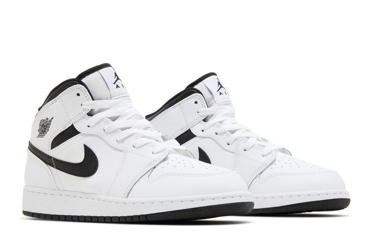 Air Jordan 1 Mid Gs White Black