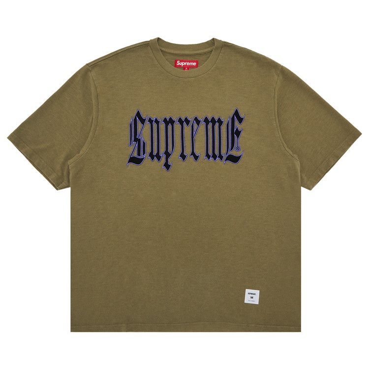 Buy Supreme Old English Short-Sleeve Top 'Olive' - SS24KN76 OLIVE
