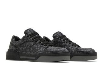 Buy Dolce & Gabbana New Roma Low 'Allover Jacquard Logo - Black