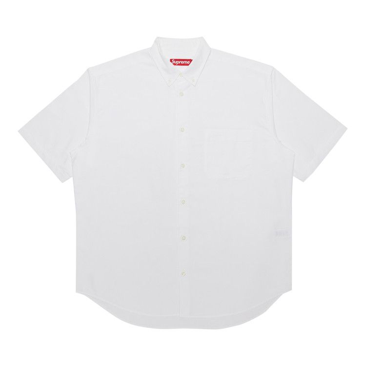 Buy Supreme Loose Fit Short-Sleeve Oxford Shirt 'White' - SS24S3