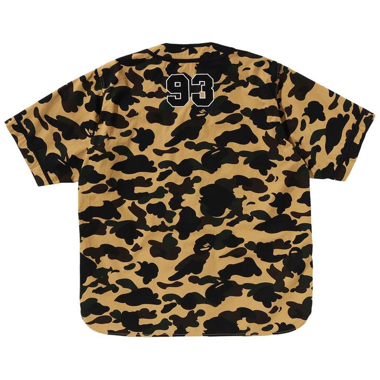 Bape 1st Camo Baseball Shirt Yellow