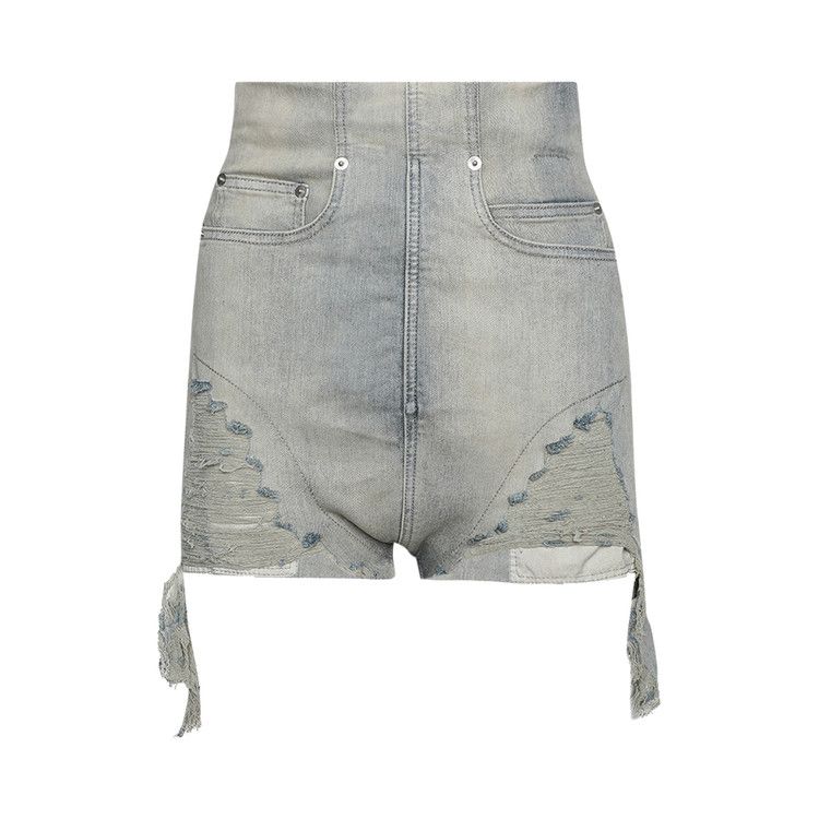 Rick Owens Drkshdw Denim Dirt Cutoff Shorts Sky