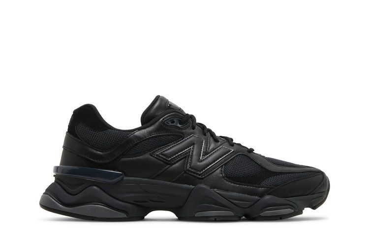 New Balance 9060 Triple Black Leather — foto 2