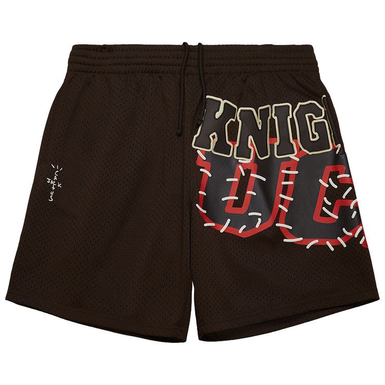Cactus Jack by Travis Scott x Mitchell & Ness University Of Central Florida Shorts Brown