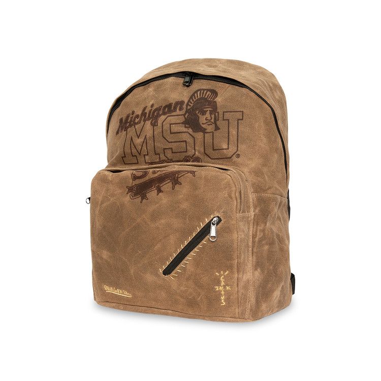 Buy Cactus Jack by Travis Scott x Mitchell Ness Michigan State University Backpack Brown BG9321 MSU BROW GOAT