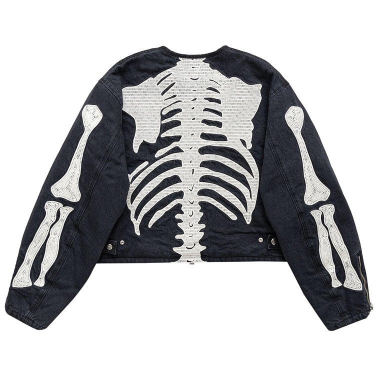 Buy Kapital Bone Denim Motocross Jacket 'Black' - KR2402LJ06 BLAC