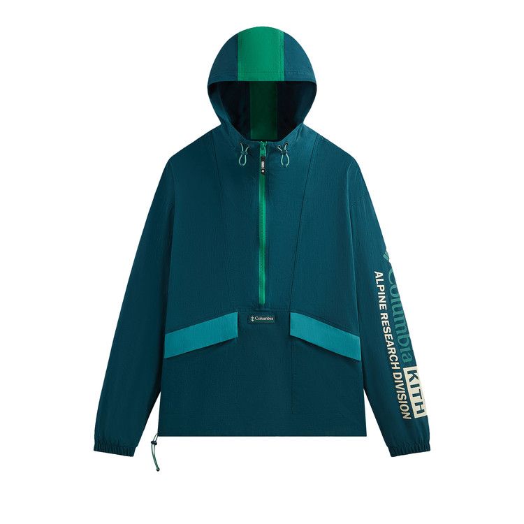 Kith For Columbia Wind Anorak 'midnight Teal'