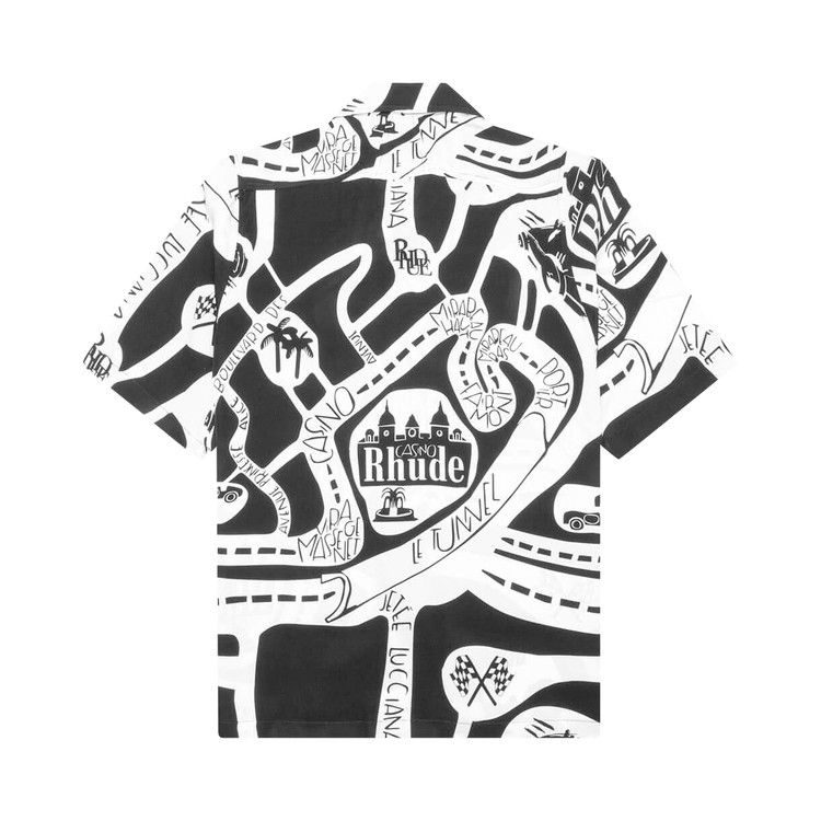 Rhude Strada Silk Shirt Black/White