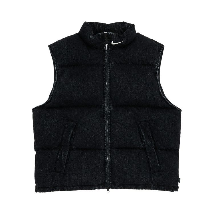 Buy Supreme x Nike Denim Puffer Vest 'Black' - SS24J3 BLACK | GOAT