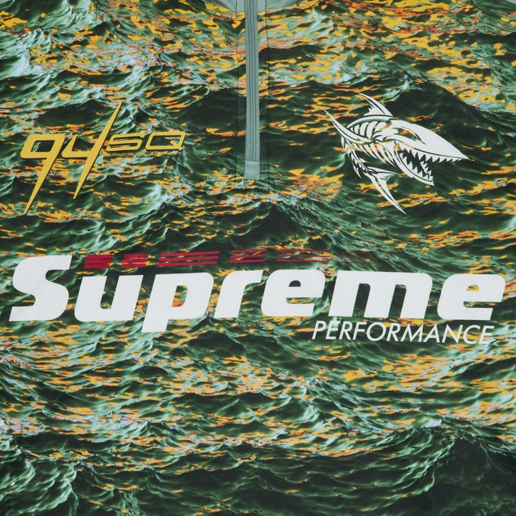 Buy Supreme Waves Zip Pullover 'Light Green' - SS22KN64