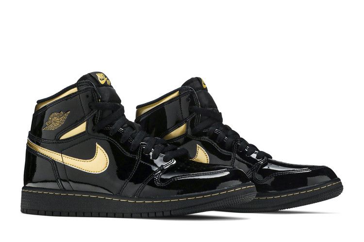 Air Jordan 1 RETRO High OG Gs Black Metallic Gold