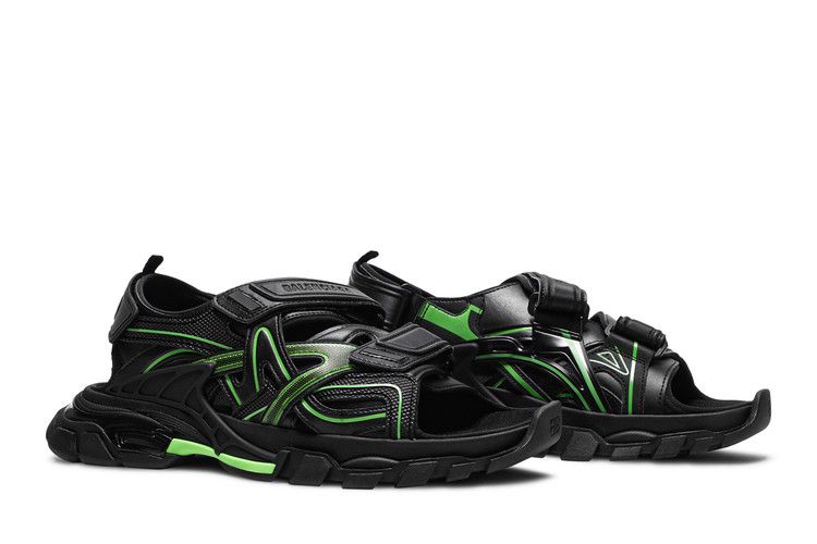 Balenciaga Track Sandal Black Fluo Green