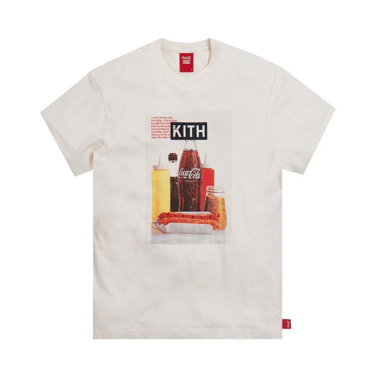 Buy Kith x Coca-Cola Hot Dog Vintage Tee 'Ivory' - KH3878