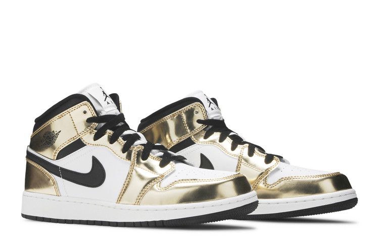 Air Jordan 1 Mid SE Gs Metallic Gold