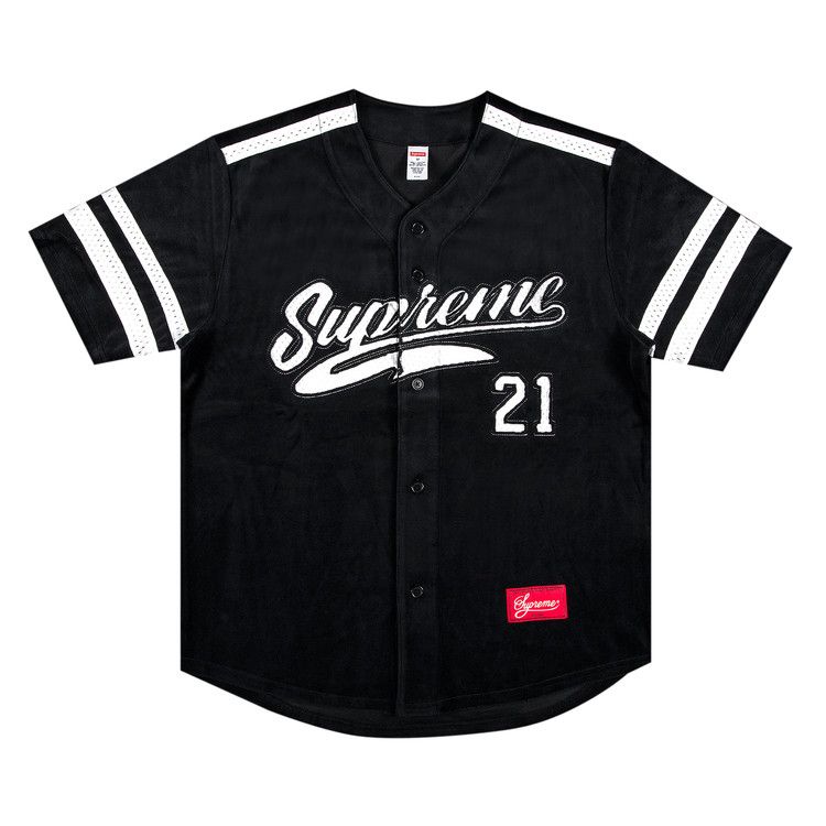 Buy Supreme Velour Baseball Jersey 'Black' - FW20KN28 BLACK
