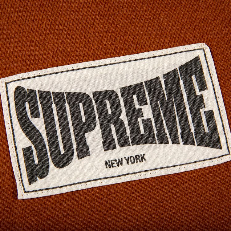 Supreme Woven Label Long-Sleeve Top 'Rust'