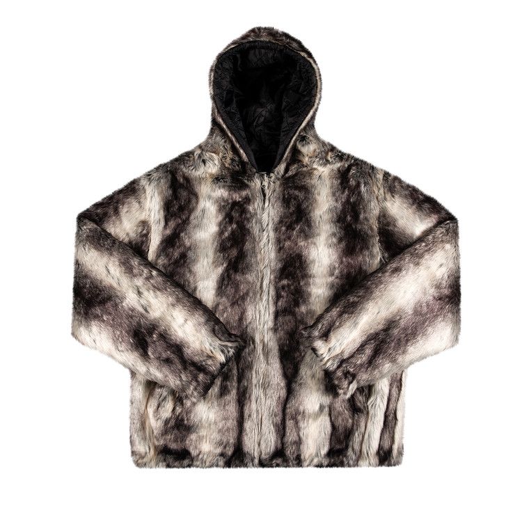 Buy Supreme Faux Fur Reversible Hooded Jacket 'Black' - FW20J16 