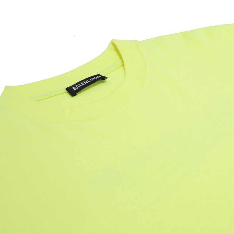 Balenciaga Oversized Logo T-Shirt Fluo Yellow/Black