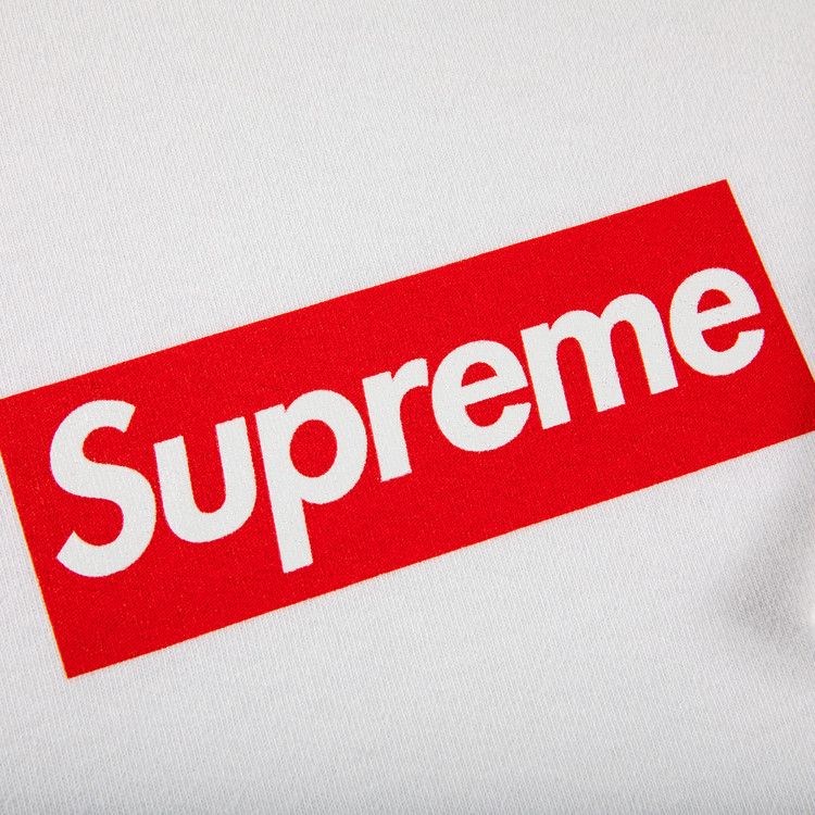 即納格安Supreme Box Logo L/S Tee White L ロンT Tシャツ/カットソー(七分/長袖)