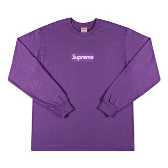 Buy Supreme Box Logo Long-Sleeve Tee 'Purple' - FW20T15 