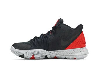 Kyrie 5 black white red best sale