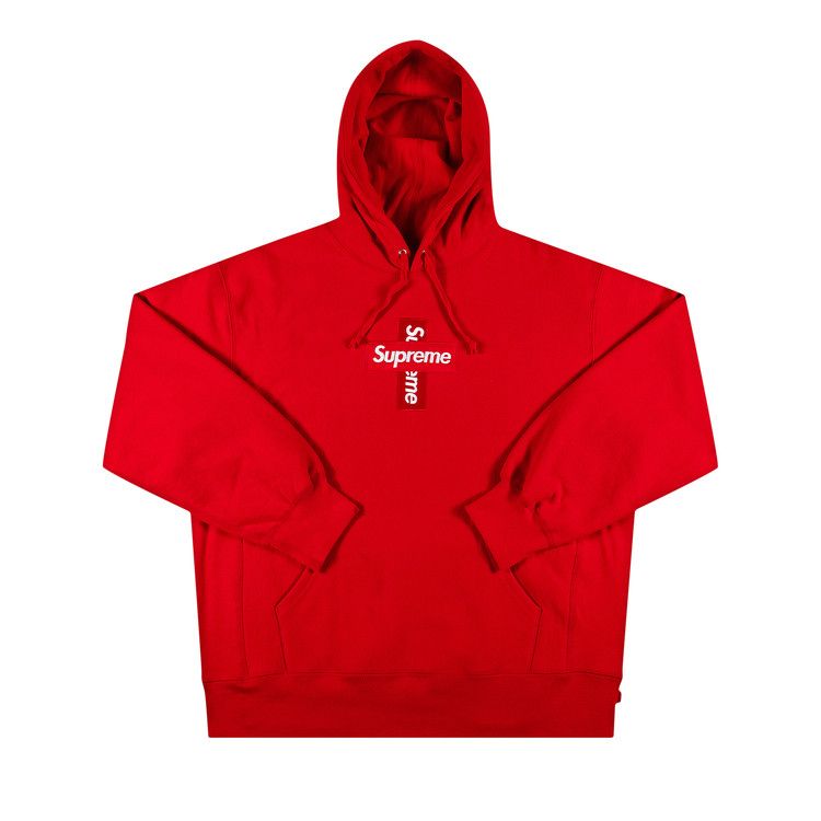 Buy Supreme Cross Box Logo Hooded Sweatshirt 'Red 
