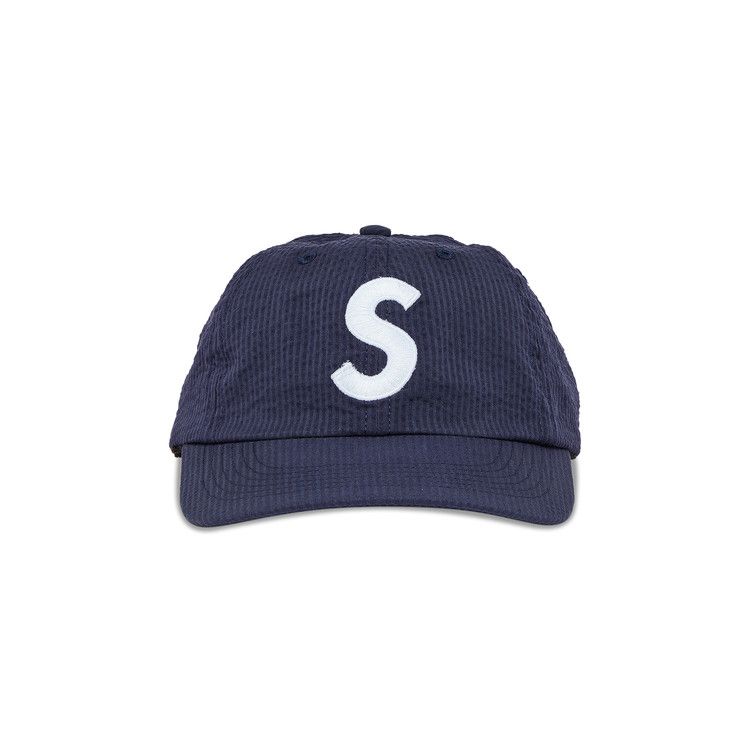 Buy Supreme Seersucker S Logo 6-Panel 'Navy' - SS24H4 NAVY | GOAT UK