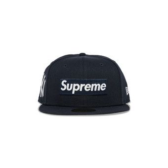 Buy Supreme x MLB Teams Box Logo New Era 'Navy - New York