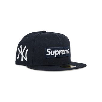 Buy Supreme x MLB Teams Box Logo New Era 'Navy - New York