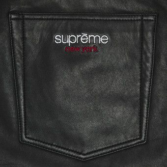 【新品】Supreme Baggy Leather Short Black Baggy Leather Short - spring/summer 2024 - Supreme