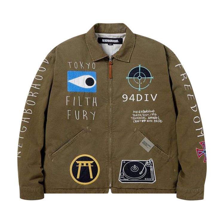 Buy Neighborhood Savage Souvenir Jacket 'Olive Drab' - 241YTNH JKM01 OLIV |  GOAT