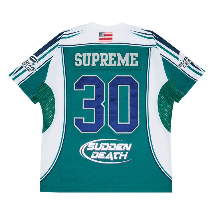 Buy Supreme Sudden Death Football Jersey 'Teal' - SS24KN28 TEAL | GOAT