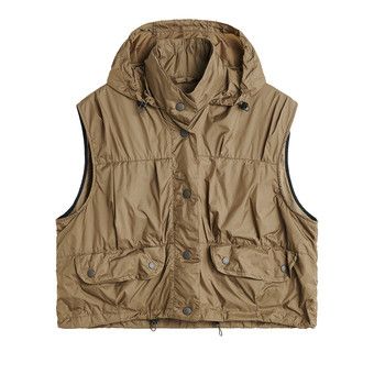 Buy Our Legacy Cropped Exhale Puffa Vest 'Cavalry Olive
