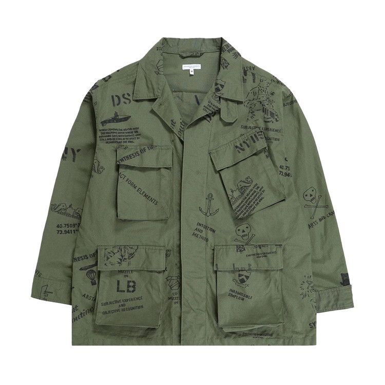 メンズ 【極美品】Engineered Garments BDU Jacketリーフ柄S