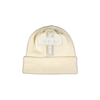 Buy Supreme x New Era Cross Box Logo Beanie 'Natural' - FW20BN14