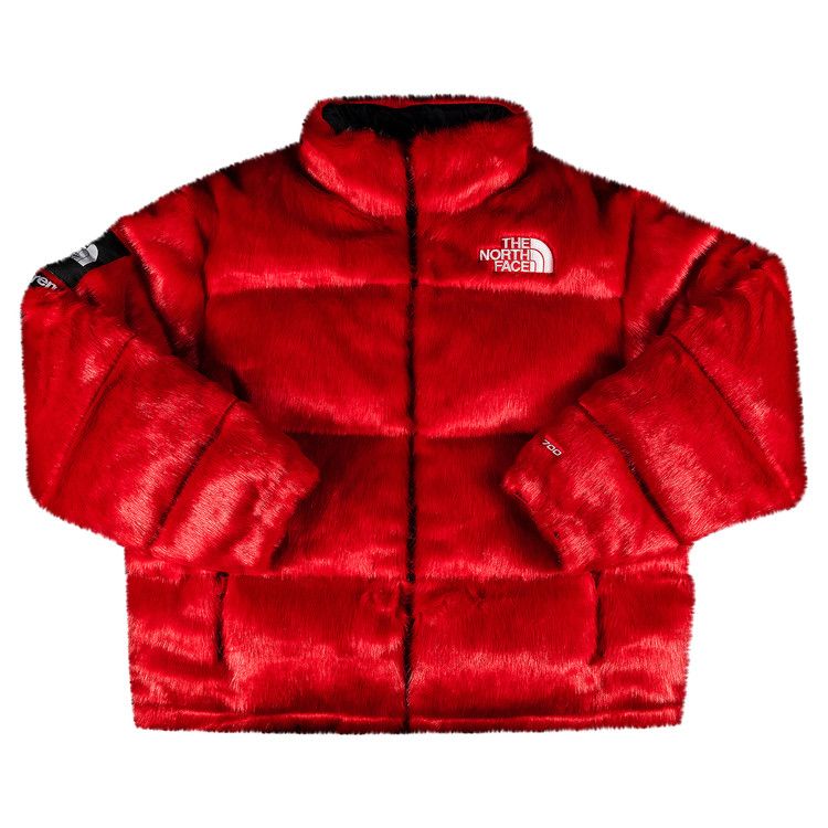 Buy Supreme x The North Face Faux Fur Nuptse Jacket 'Red