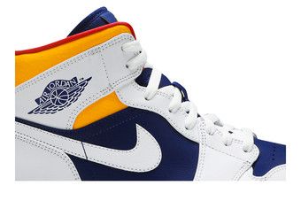 nike air jordan 1 mid royal blue laser orange