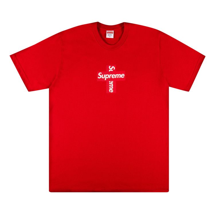 Buy Supreme Cross Box Logo Tee 'Red' - FW20T25 RED | GOAT