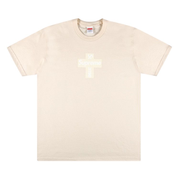 Buy Supreme Cross Box Logo Tee 'Natural' - FW20T25 NATURAL