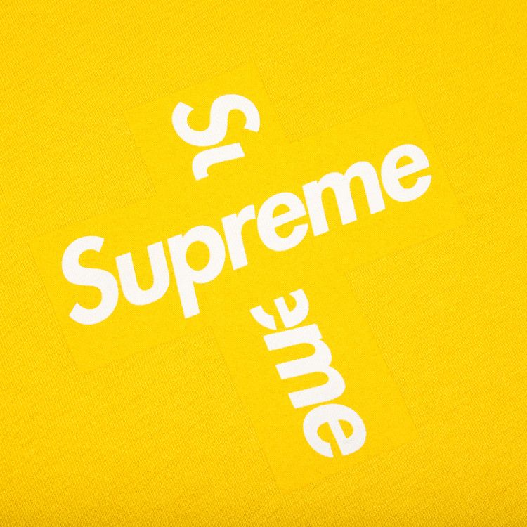 Supreme Cross Box Logo Tee 'Yellow'