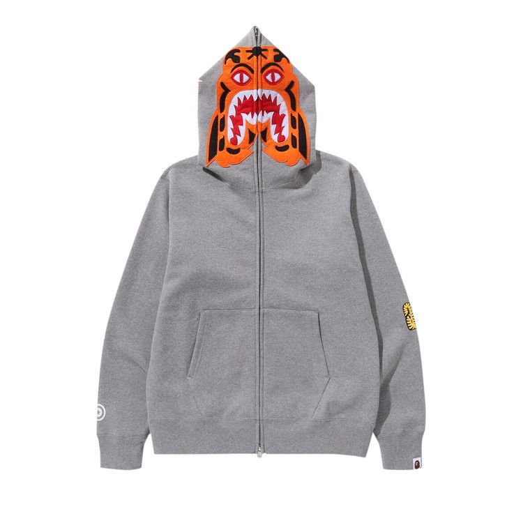 Size xxl BAPE Tiger Full Zip Hoodie Grey