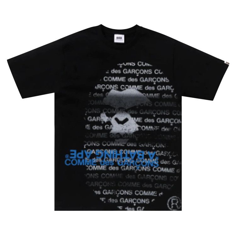 COMME DES GARCONS CDG PLAY BLACK MULTI HEART LOGO TEE AZ