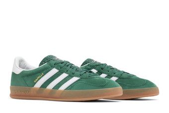 adidas gazelle silver green womens Adidas Gazelle Indoor Collegiate Green Cloud White Gum – Lovesick Kicks main image 0