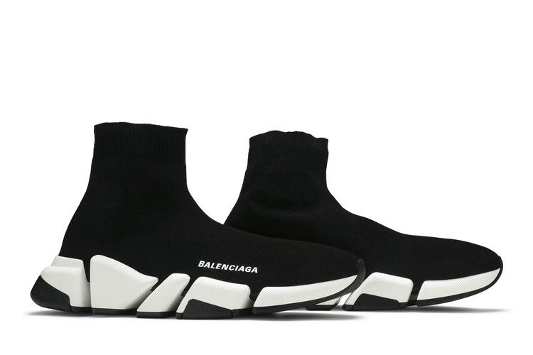 Balenciaga Speed 2 Trainer Knit Black White