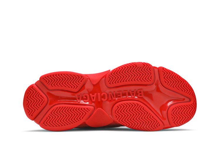 Balenciaga Triple S Sneaker Allover Logo - Red