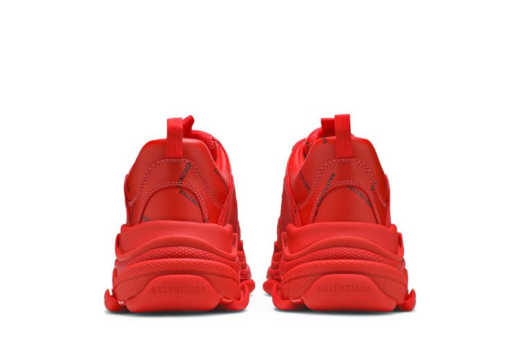 Balenciaga Triple S Sneaker Allover Logo - Red