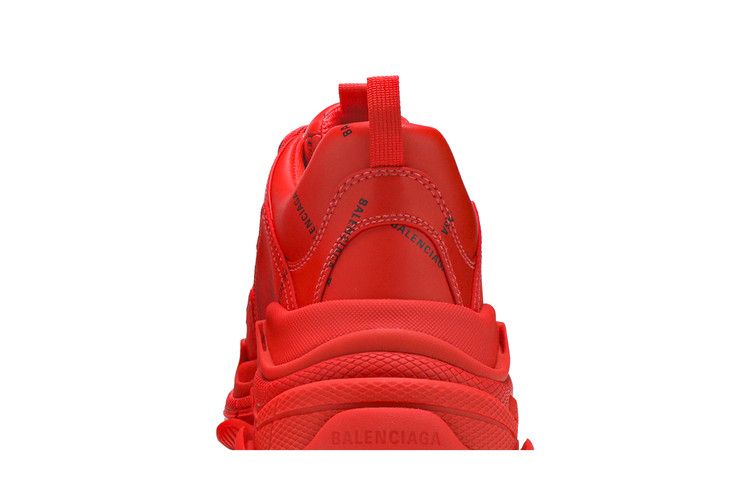 Balenciaga Triple S Sneaker Allover Logo - Red
