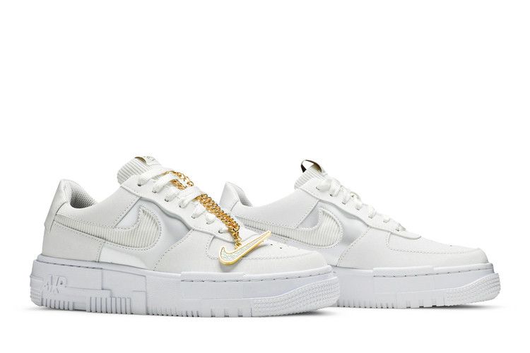 Wmns Air Force 1 Pixel 'white Gold Chain'