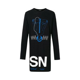 Buy Undercover Spiritual Noise Cotton Jersey Top 'Black