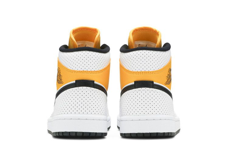 Wmns Air Jordan 1 Mid 'perforated - White University Gold'